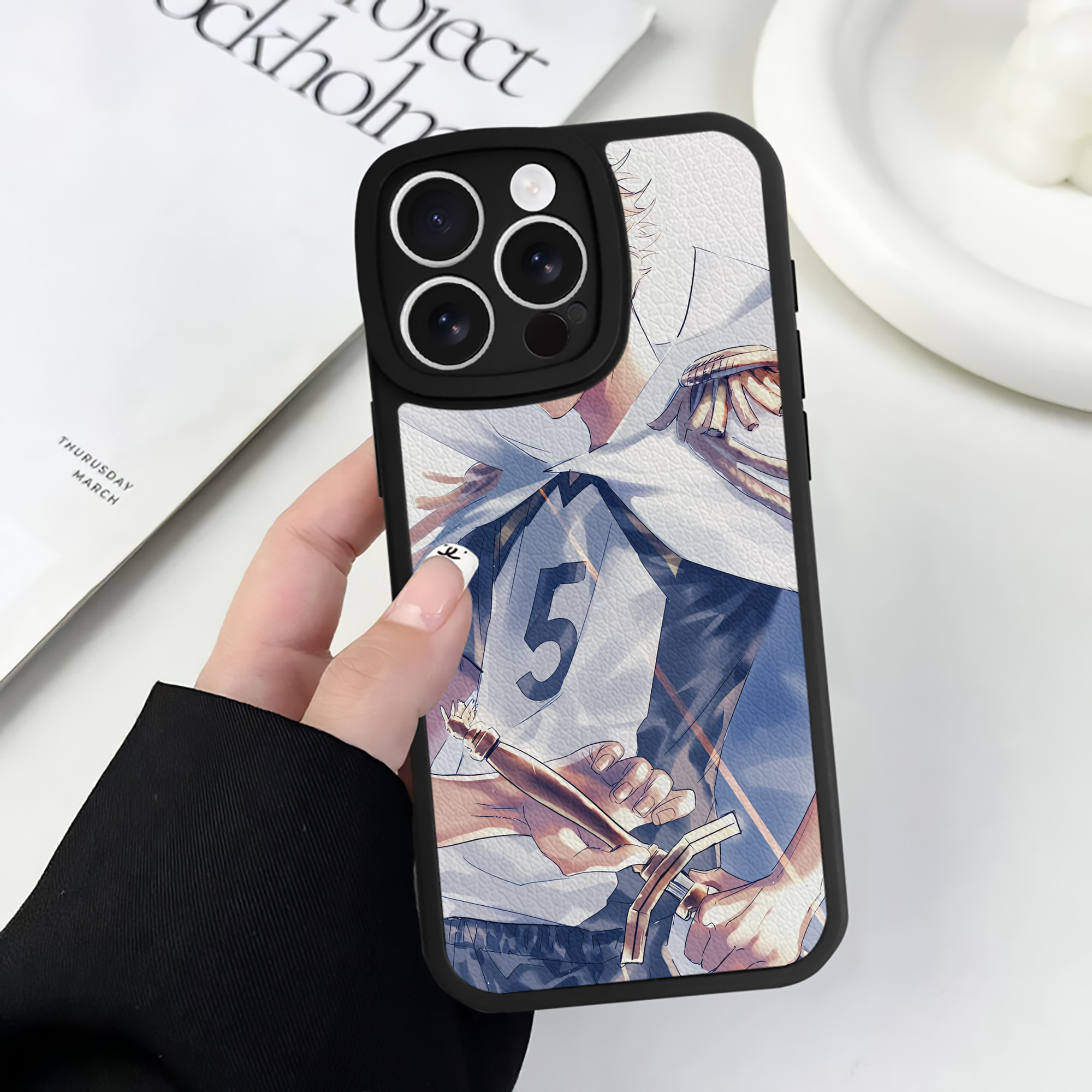 （画像用） ハイキュー!! Haikyu!! 【iPhone 16シリーズ対応】シリコンスマホケース（レザー調） 材質：シリコン